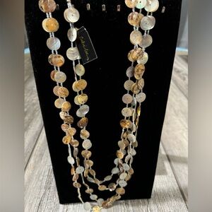 NWT! Cookie Lee Shell Necklace with Coordinating Bracelet